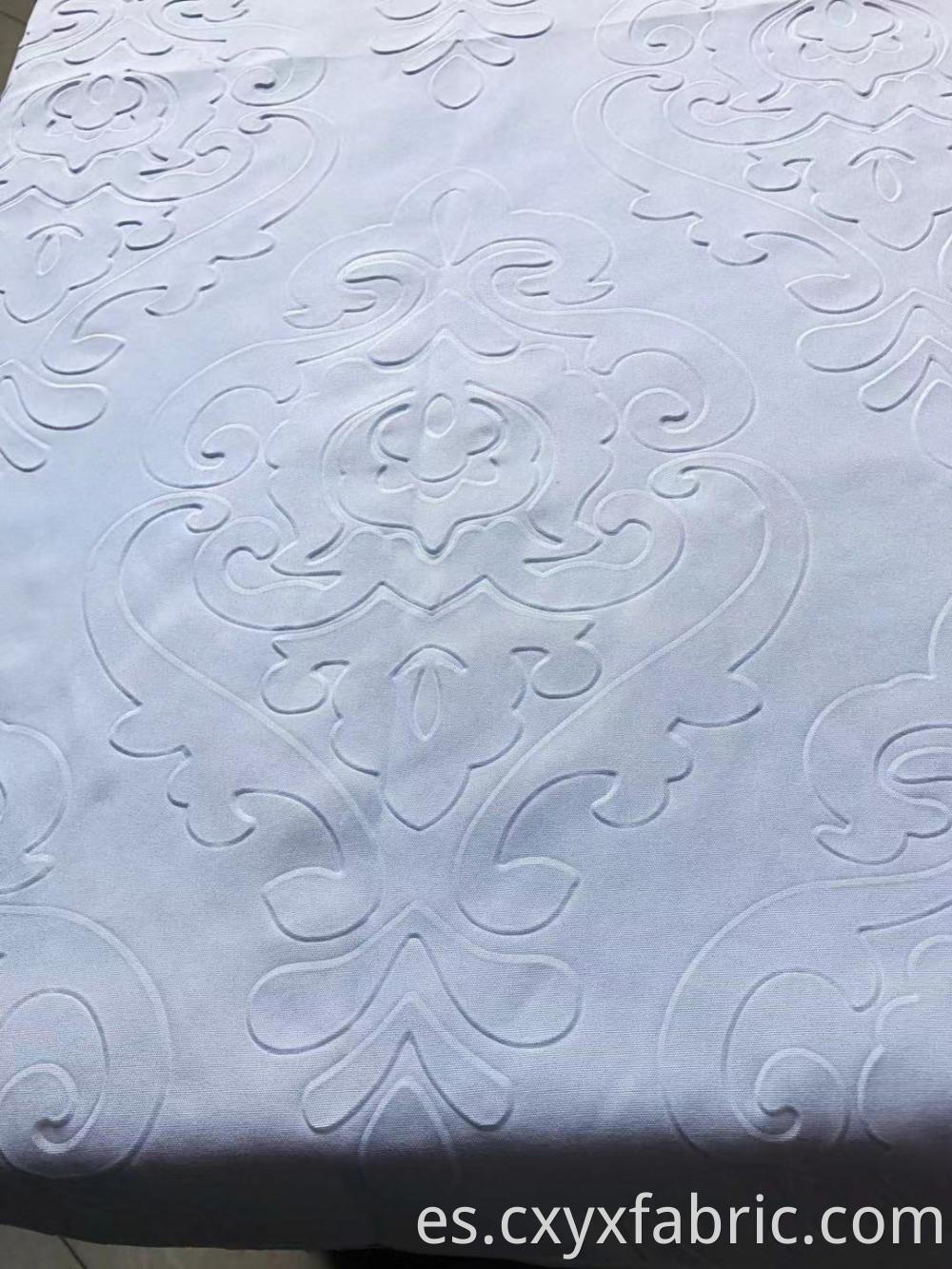 White 3d Emboss Fabric